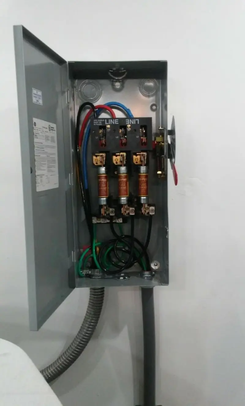 Three-phase disconnect switch installed for Smoke Detector Installation in Point Pleasant